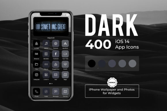 Dark IOS 14 App Icon Bundle