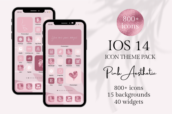 Pink IOS 14 App Icons